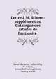 Lettre a M. Schorn: supplement au Catalogue des artistes de l