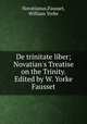 De trinitate liber; Novatian