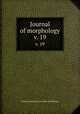 Journal of morphology. v. 19, Wistar Institute of Anatomy and Biology 