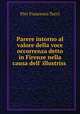 Parere intorno al valore della voce occorrenza detto in Firenze nella causa dell