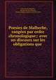 Poesies de Malherbe, rangees par ordre chronologique;: avec un discours sur les obligations que ., Francois de Malherbe 