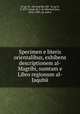 Specimen e literis orientalibus, exhibens descriptionem al-Magribi, sumtam e Libro regionum al-Jaqubii, Ah?mad ibn Abi Ya?qu?b Ya?qu?bi 