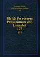 Ulrich Fueterers Prosaroman von Lanzelot. 175, Ulrich Fu?etrer 