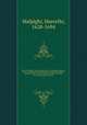 Marcelli Malpighii . Anatome plantarum. Cui subjungitur appendix, iteratas & auctas ejusdem authoris de ovo incubato observationes continens. Regi societati, Londini ad scientiam naturalem promovendam institut, dicata. 2, Malpighi, Marcello, 1628-1694 