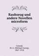 Raubzeug und andere Novellen microform, Conrad, M. G. (Michael Georg), 1867-1918 