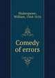 Comedy of errors, Shakespeare, William, 1564-1616 