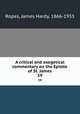 A critical and exegetical commentary on the Epistle of St. James. 59, Ropes, James Hardy, 1866-1933 