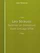 Leo Strauss:. Seminar on Immanuel Kant Chicago 1958, Leo Strauss 
