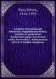 Corporis inscriptionum latinarum. Supplementa Italica, consilio et auctoritate Academiae regiae lynceorum edita. Fasciculus I. Additamenta ad vol. V Galliae cisalpinae, Pais, Ettore, 1856-1939 