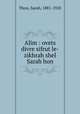 Alim : ovets divre sifrut le-zikhrah shel Sarah hon, Thon, Sarah, 1881-1920 