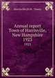 Annual report Town of Harrisville, New Hampshire. 1923, Harrisville (N.H. : Town) 