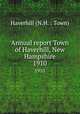 Annual report Town of Haverhill, New Hampshire. 1910, Haverhill (N.H. : Town) 
