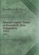 Annual report Town of Haverhill, New Hampshire. 1915, Haverhill (N.H. : Town) 