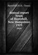 Annual report Town of Haverhill, New Hampshire. 1929, Haverhill (N.H. : Town) 
