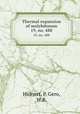 Thermal expansion of molybdenum. 19, no. 488, Hidnert, P. Gero, W.B. 