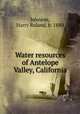 Water resources of Antelope Valley, California, Johnson, Harry Roland, b. 1880 