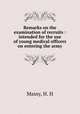Remarks on the examination of recruits : intended for the use of young medical officers on entering the army, Massy, H. H 