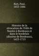 Histoire de la revocation de l