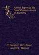 Annual Report of the Canal Commissioners In Assembly, H. Gardner, B.F . Bruce, and W.L . Skinner 