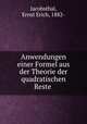 Anwendungen einer Formel aus der Theorie der quadratischen Reste, Jacobsthal, Ernst Erich, 1882- 