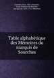 Table alphabetique des Memoires du marquis de Sourches, Leon Lecestre 