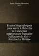 Etudes biographiques pour servir a l