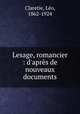 Lesage, romancier : d