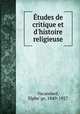 Etudes de critique et d
