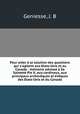 Pour aider a la solution des questions qui s