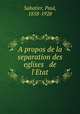 A propos de la separation des eglises & de l