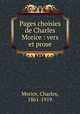 Pages choisies de Charles Morice : vers et prose, Morice, Charles, 1861-1919 