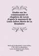 Etudes sur les communautes et chapitres de Laval, d