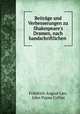 Beitrage und Verbesserungen zu Shakespeare