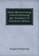 Uber Benennung und Einteilung der Sudeten in fruheren Zeiten, Eugen Malende 