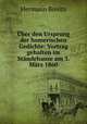 Uber den Ursprung der homerischen Gedichte: Vortrag gehalten im Standehause am 3. Marz 1860, Hermann Bonitz 