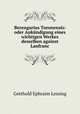 Berengarius Turonensis: oder Ankundigung eines wichtigen Werkes desselben against Lanfranc., Gotthold Ephraim Lessing 