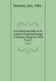Les luttes sociales et le contrat d`apprentissage Tournai jusqu`en 1424. 9, pt.1, Leo Verriest 