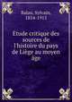 Etude critique des sources de l