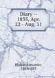 Diary -- 1835, Apr. 22 - Aug. 31, Blaikie, Alexander, 1804-1885 