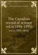 The Canadian record of science. vol.6(1894-1895), Natural History Society of Montreal 