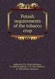Potash requirements of the tobacco crop, Anderson, P. J. (Paul Johnson), b. 1884,Swanback, T. R. (Tore Robert), b. 1892,Street, Orman E 