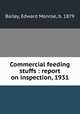 Commercial feeding stuffs : report on inspection, 1931, Bailey, Edward Monroe, b. 1879 