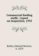 Commercial feeding stuffs : report on inspection, 1935, Bailey, Edward Monroe, b. 1879 