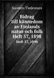 Bidrag till knnedom av Finlands natur och folk. Heft 57, 1898, Suomen Tiedeseura 