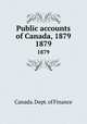 Public accounts of Canada, 1879. 1879, Canada. Dept. of Finance 