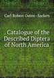 . Catalogue of the Described Diptera of North America, Carl Robert Osten Sacken 