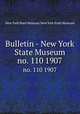 Bulletin - New York State Museum. no. 110 1907, New York State Museum,New York State Museum 