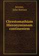 Chrestomathiam Hieronymianam continentem, John Buttner Jerome 