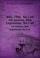 Bills, 1940, No.1-68. 5th Session, 20th Legislature, No.1-68, Ontario. Legislative Assembly 