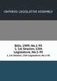 Bills, 1909, No.1-95. 1, 1st Session, 12th Legislature, No.1-95, Ontario. Legislative Assembly 